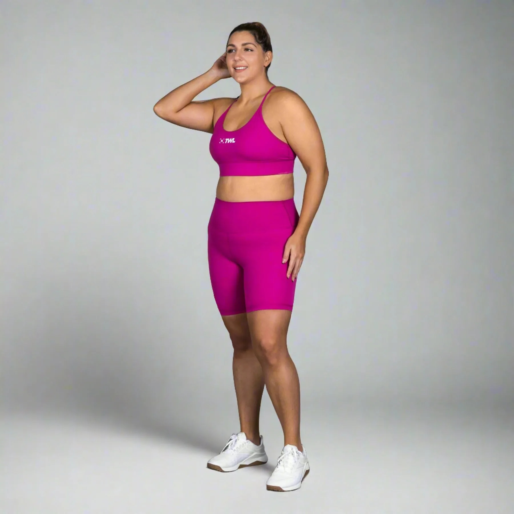 TWL - WOMEN'S HIGH WAISTED EXTRA LONG BALANCE SHORTS - ORCHID