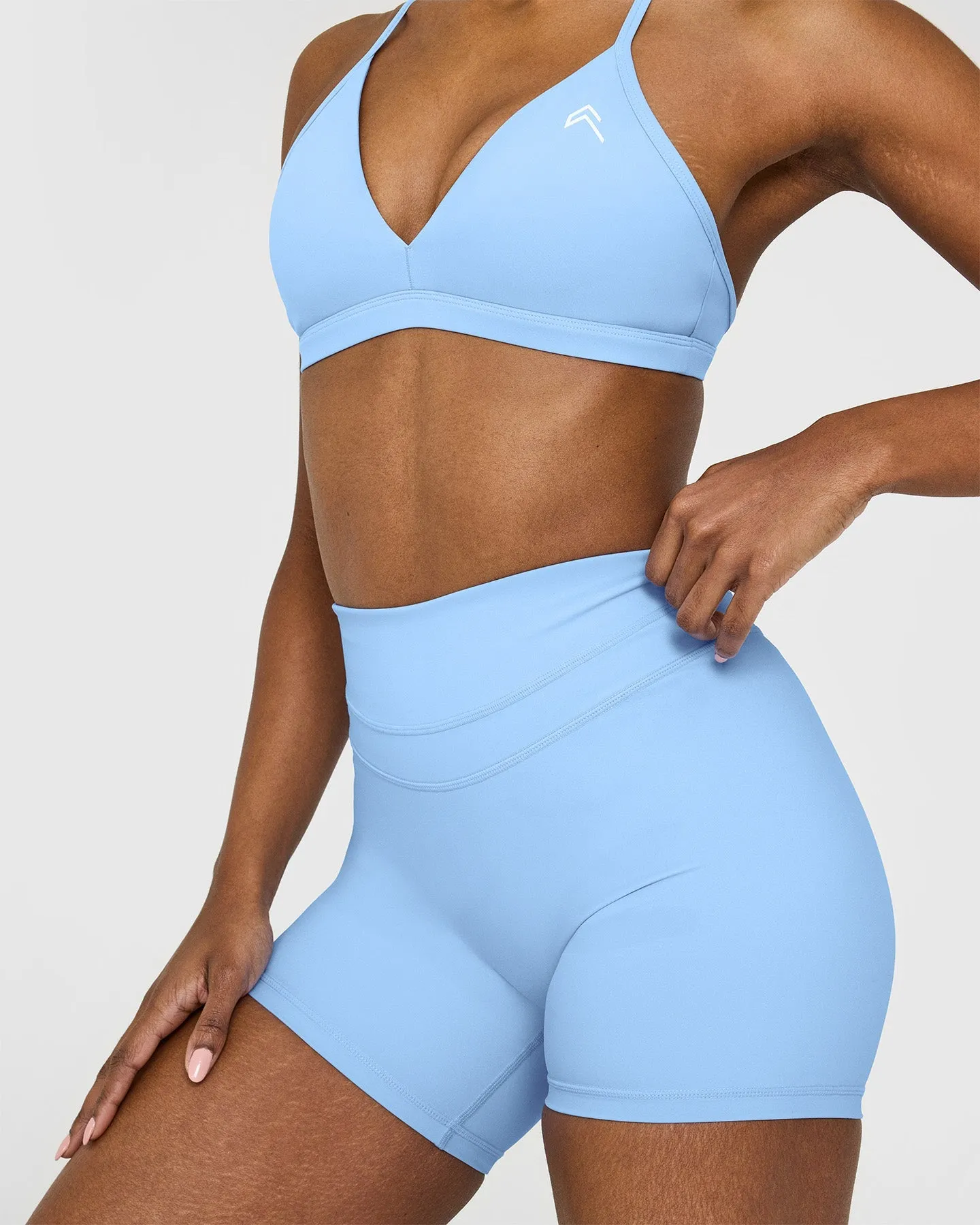 Unified High Waisted Shorts 6" | Powdered Blue