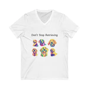 Unisex Jersey Short Sleeve V-Neck Tee