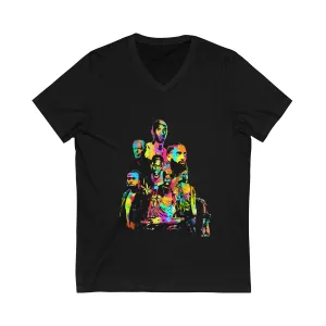Unisex Jersey Short Sleeve V-Neck Tee