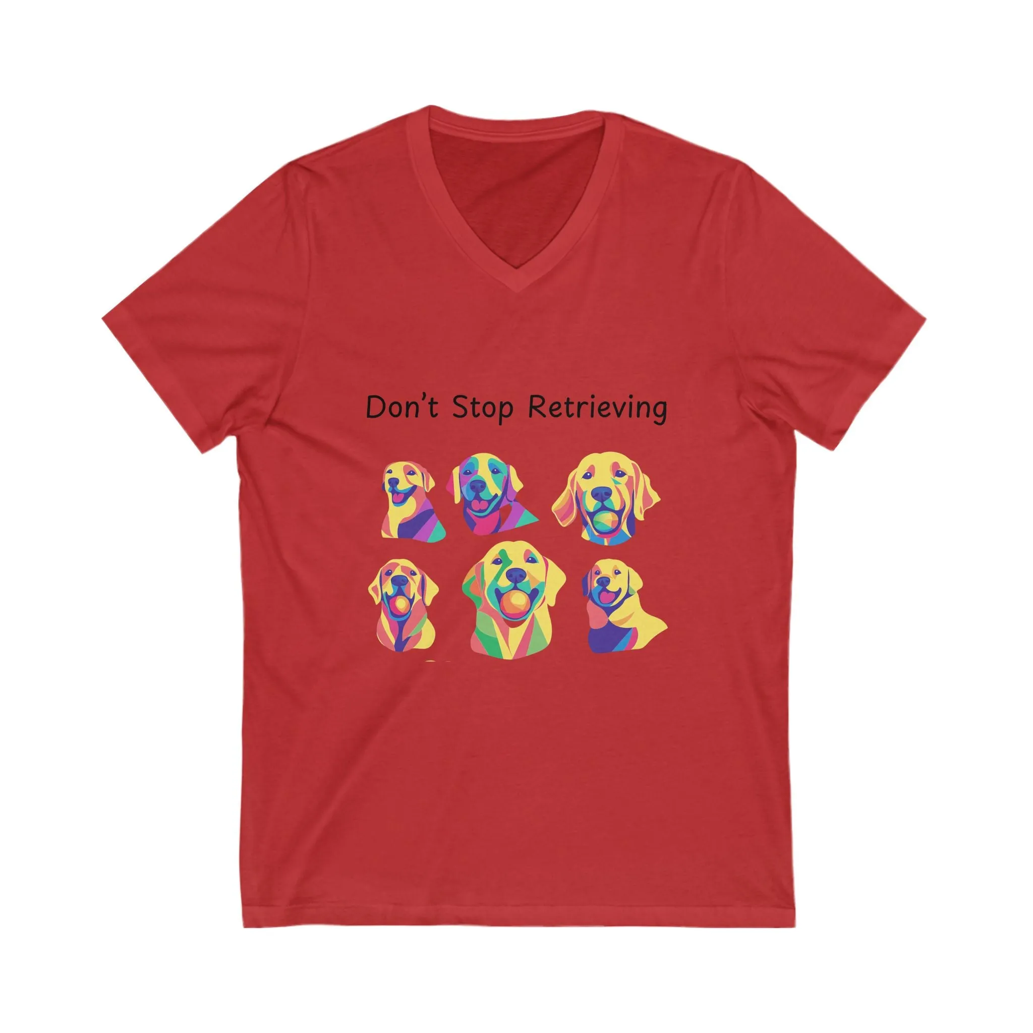 Unisex Jersey Short Sleeve V-Neck Tee
