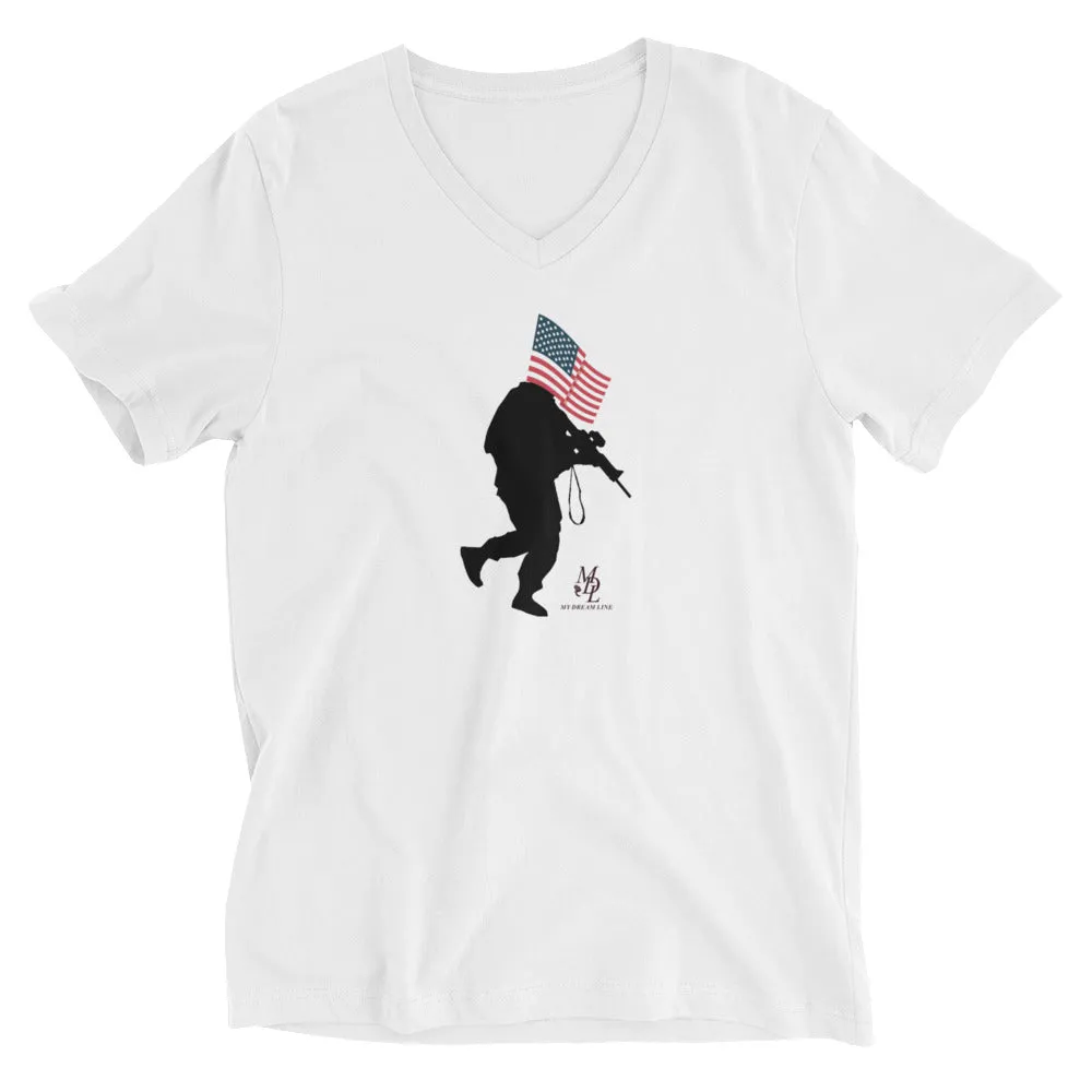 Unisex Short Sleeve V-Neck T-Shirt