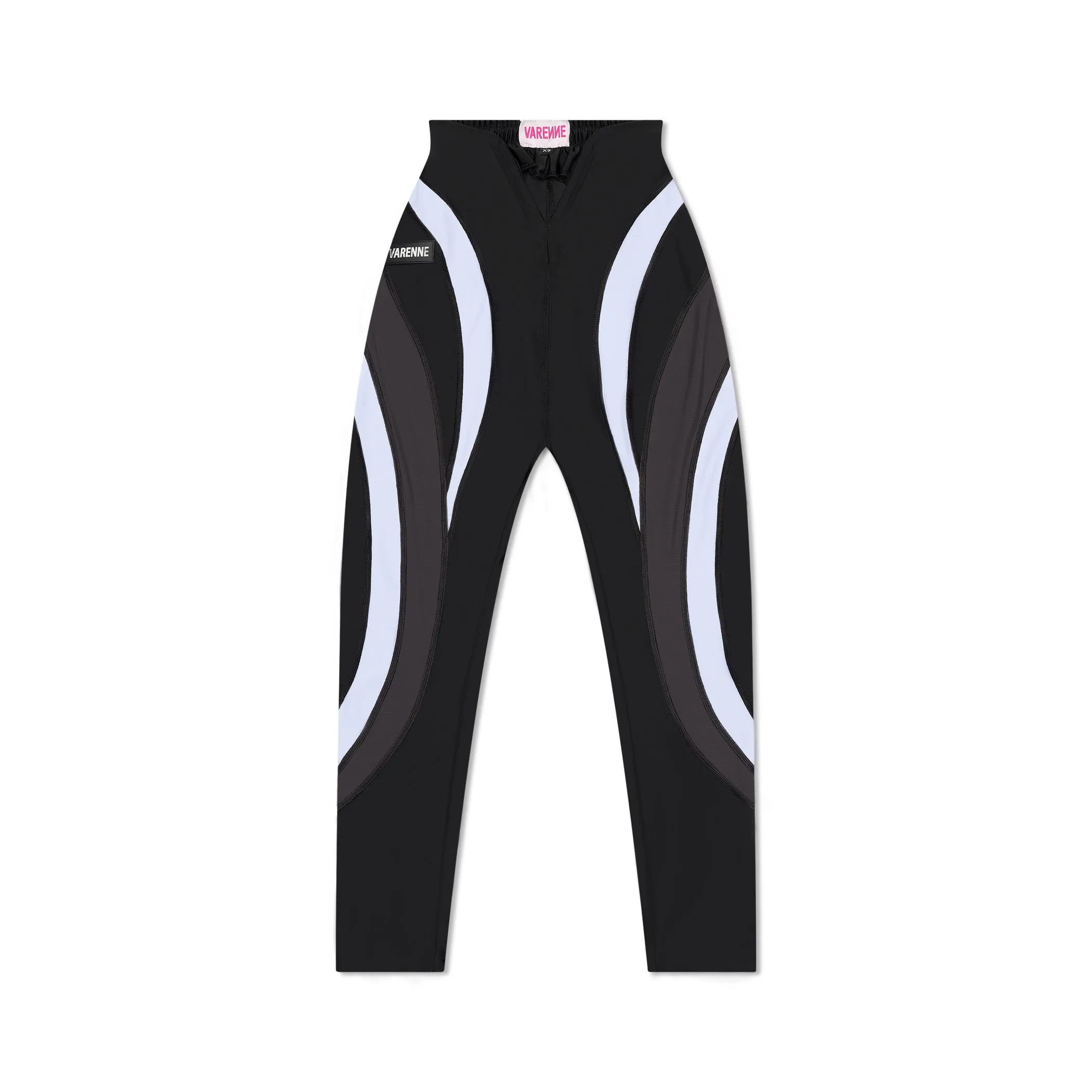 V Cut Black Leggings