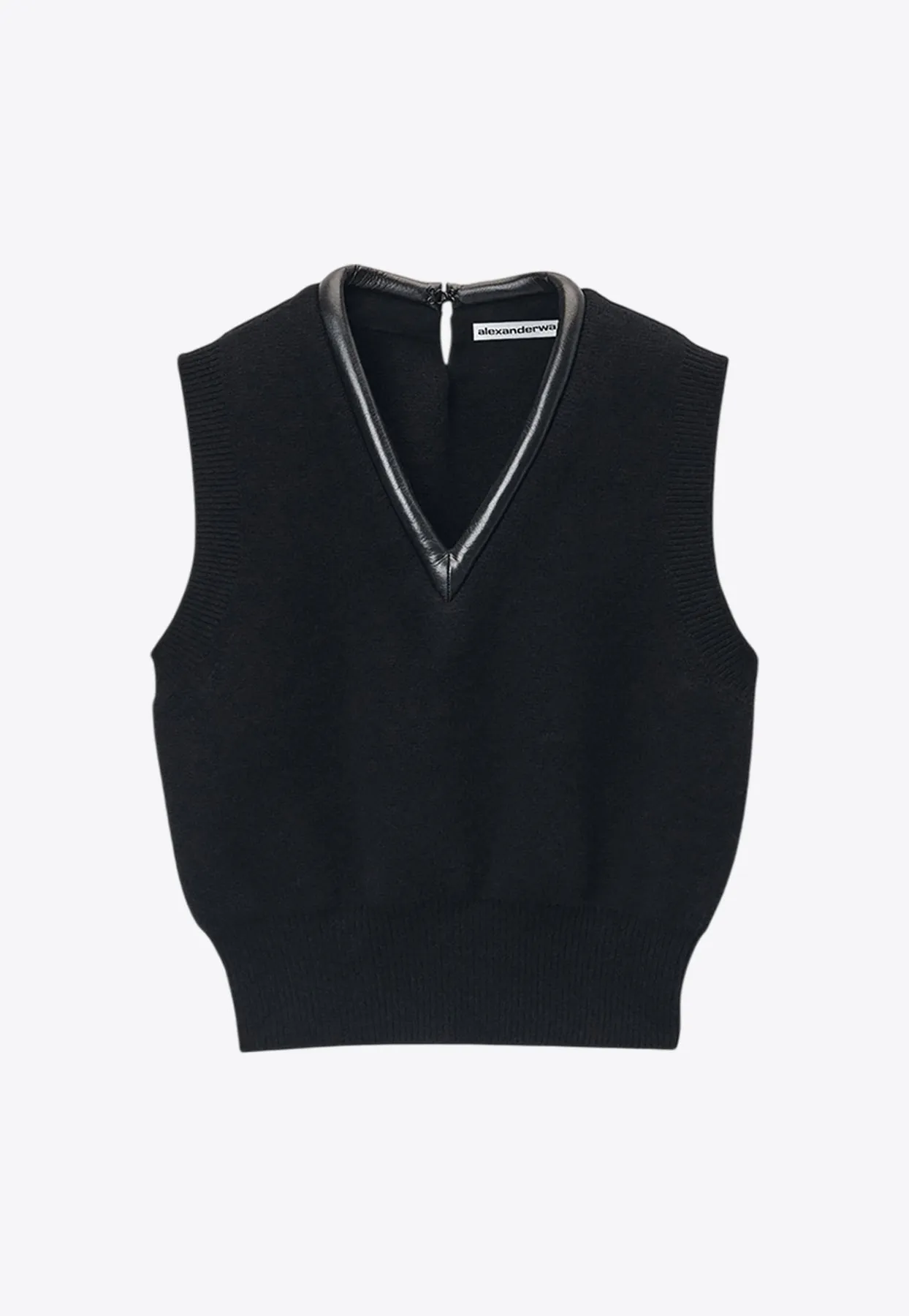 V-neck Knit Cropped Vest
