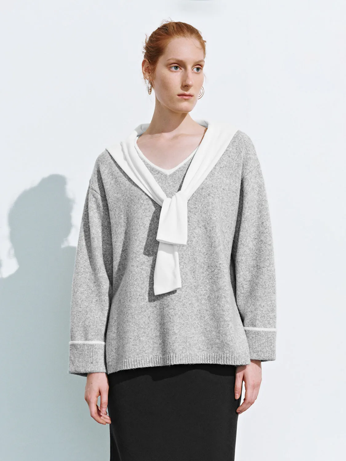 V-Neck Knitted T-Shirts