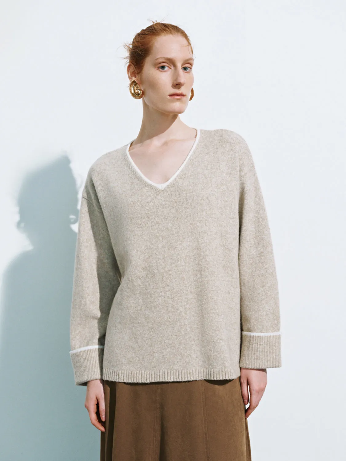 V-Neck Knitted T-Shirts