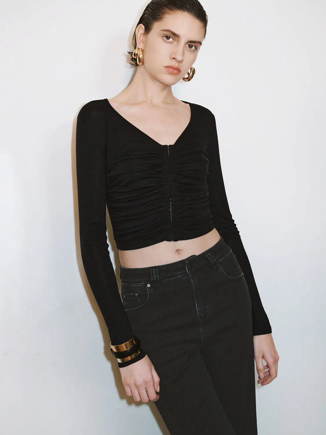 V-Neck Skinny T-Shirts