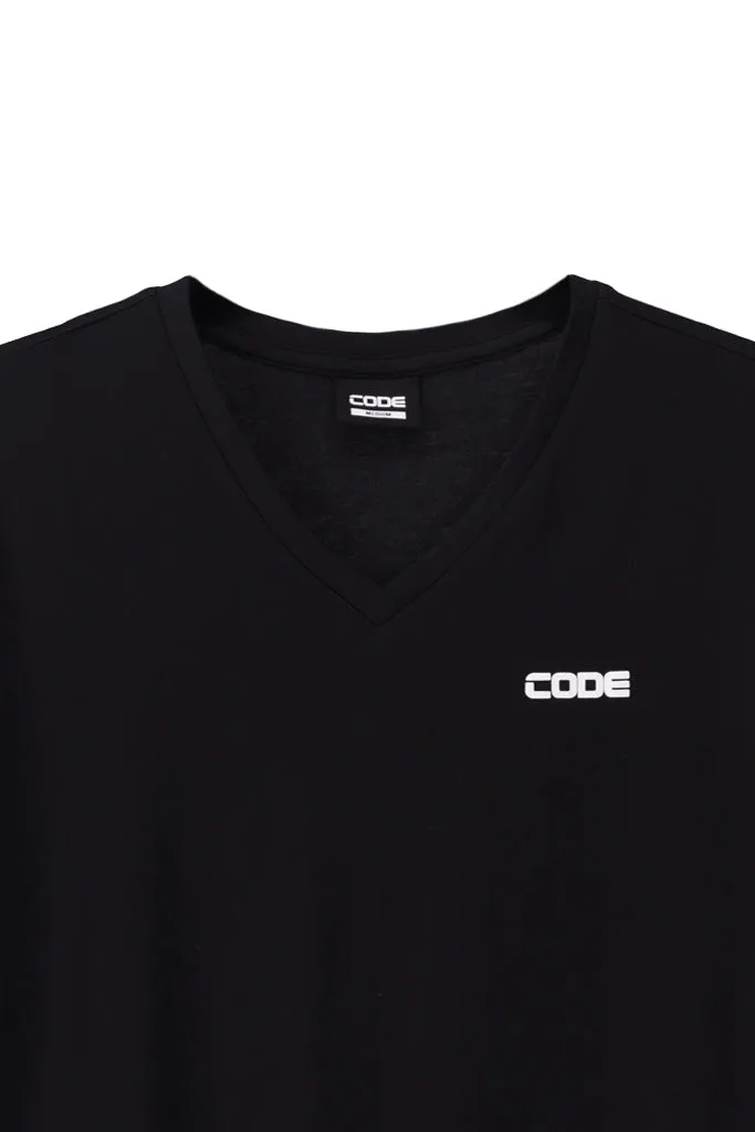 V-Neck T-Shirt _ 156753 _ Black