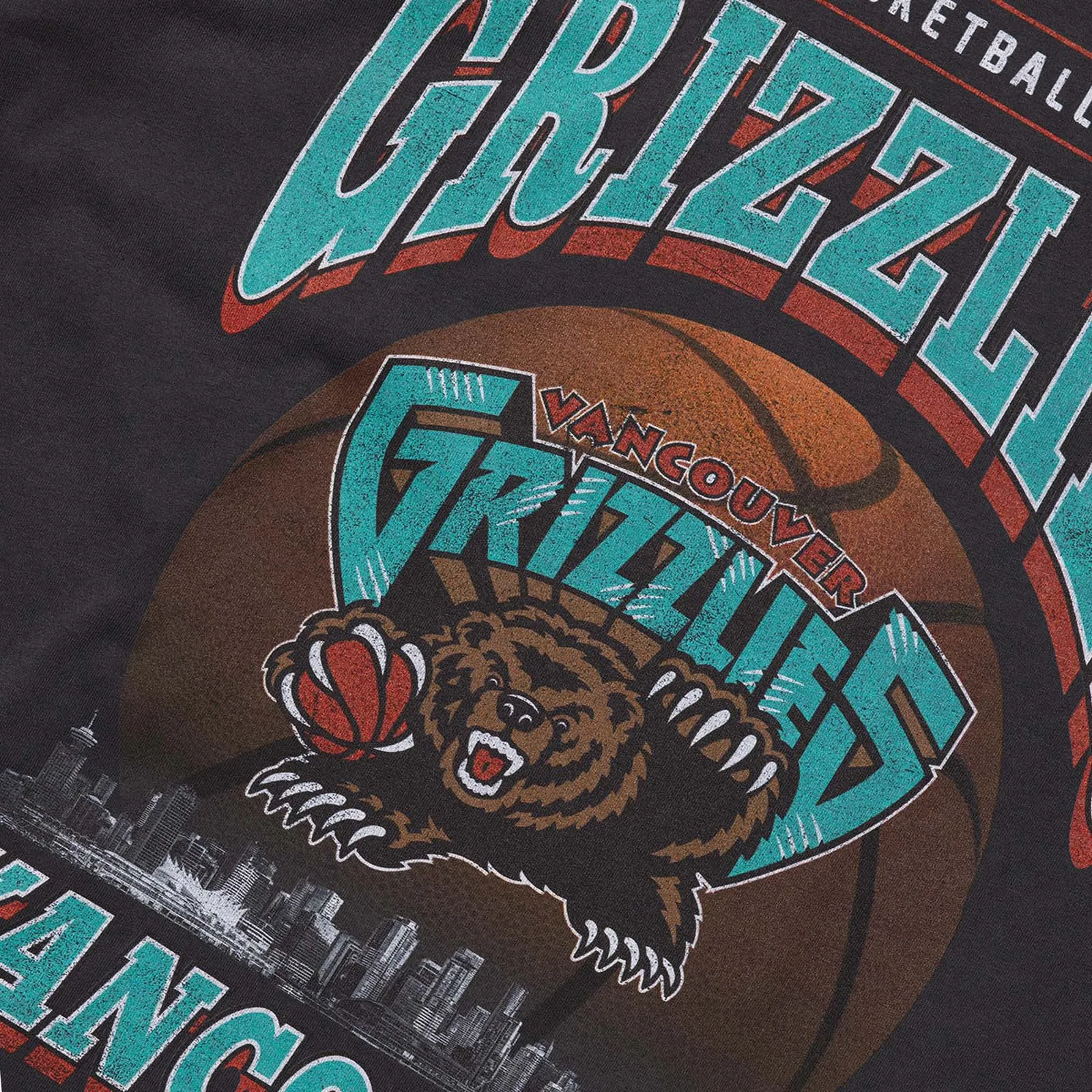 Vancouver Grizzlies Skyline Tee - Faded Black