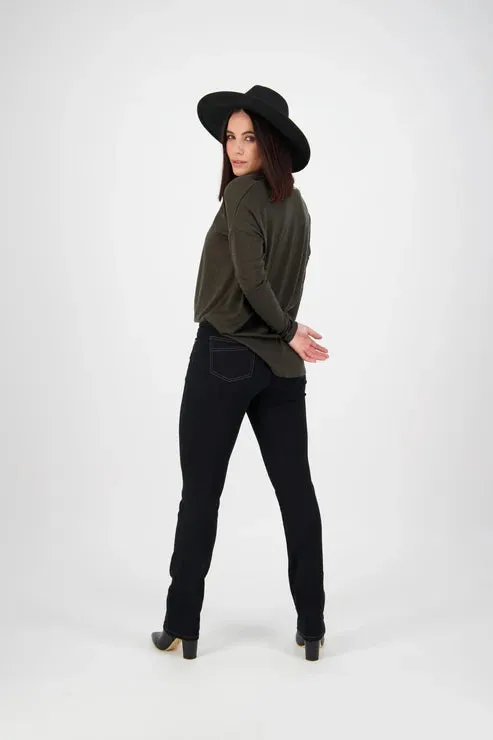 Vassalli Slim leg jean | Black Denim