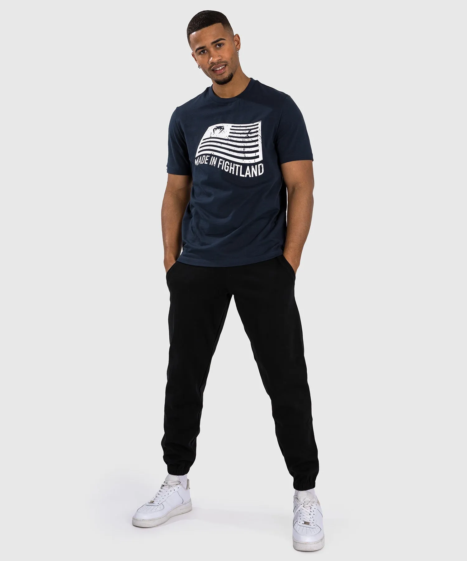Venum Made in Fightland T-shirt - Marineblauw/wit