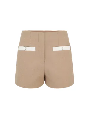 Veronica Beard Gershwin Shorts in Khaki