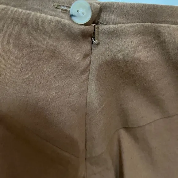 VINCE Linen Blend High Waisted Swing Shorts NWT Brown Sz 6
