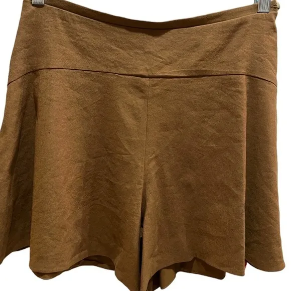 VINCE Linen Blend High Waisted Swing Shorts NWT Brown Sz 6