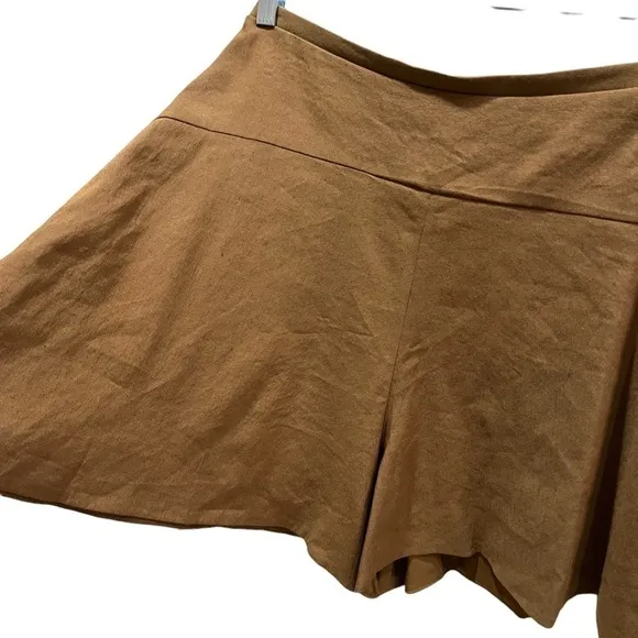 VINCE Linen Blend High Waisted Swing Shorts NWT Brown Sz 6