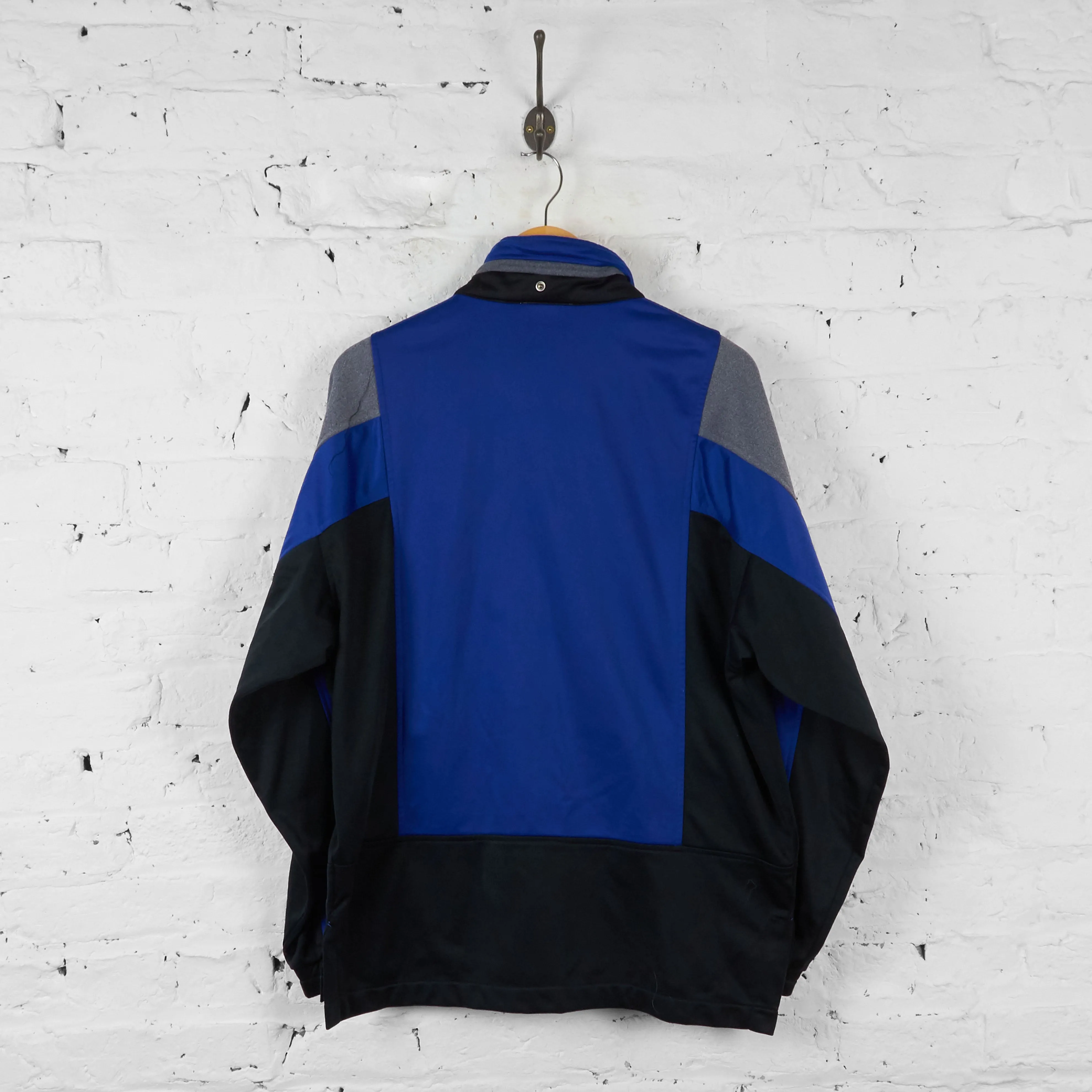 Vintage FILA Patterned Tracksuit Top - Blue - M