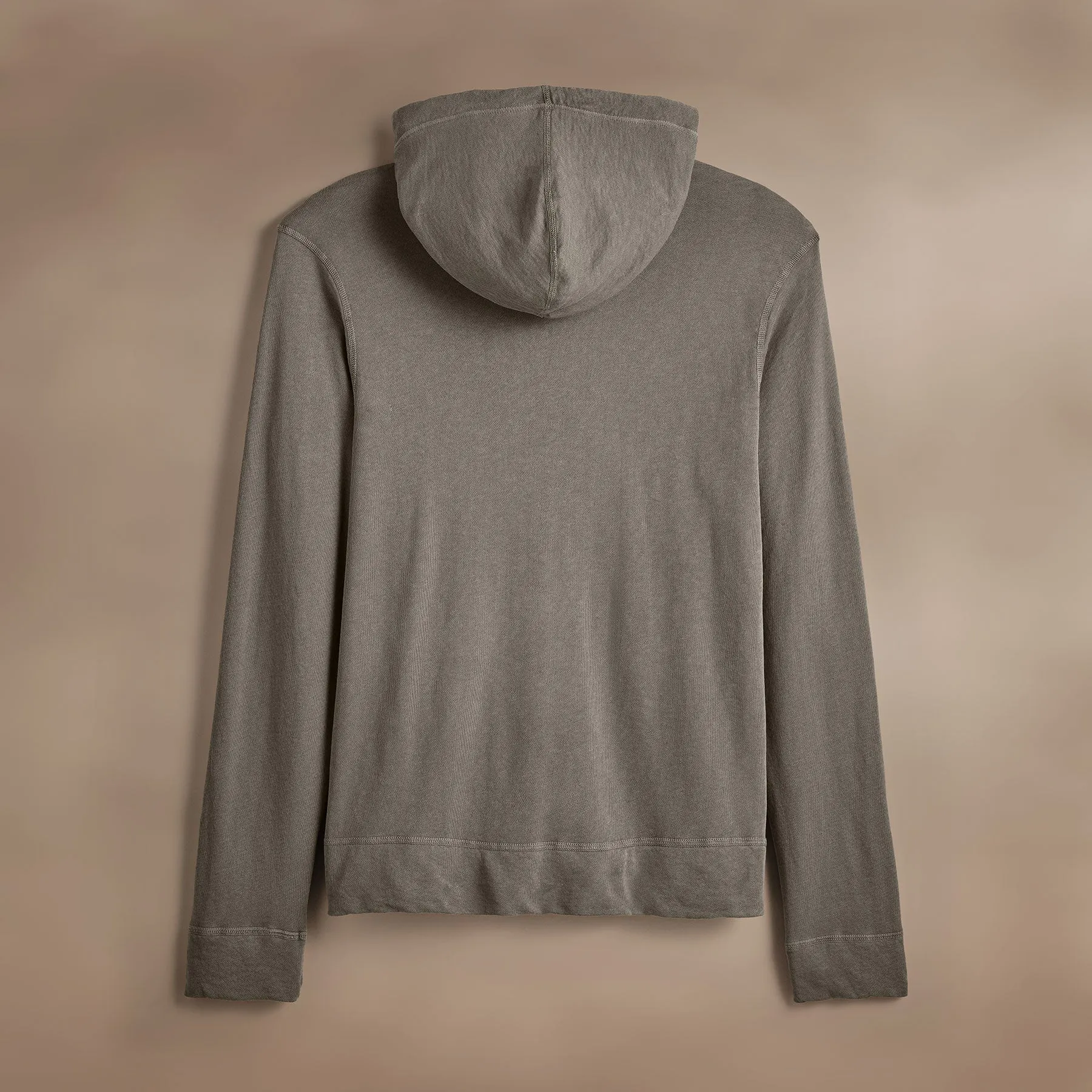 Vintage French Terry Zip Up Hoodie - Coyote Pigment