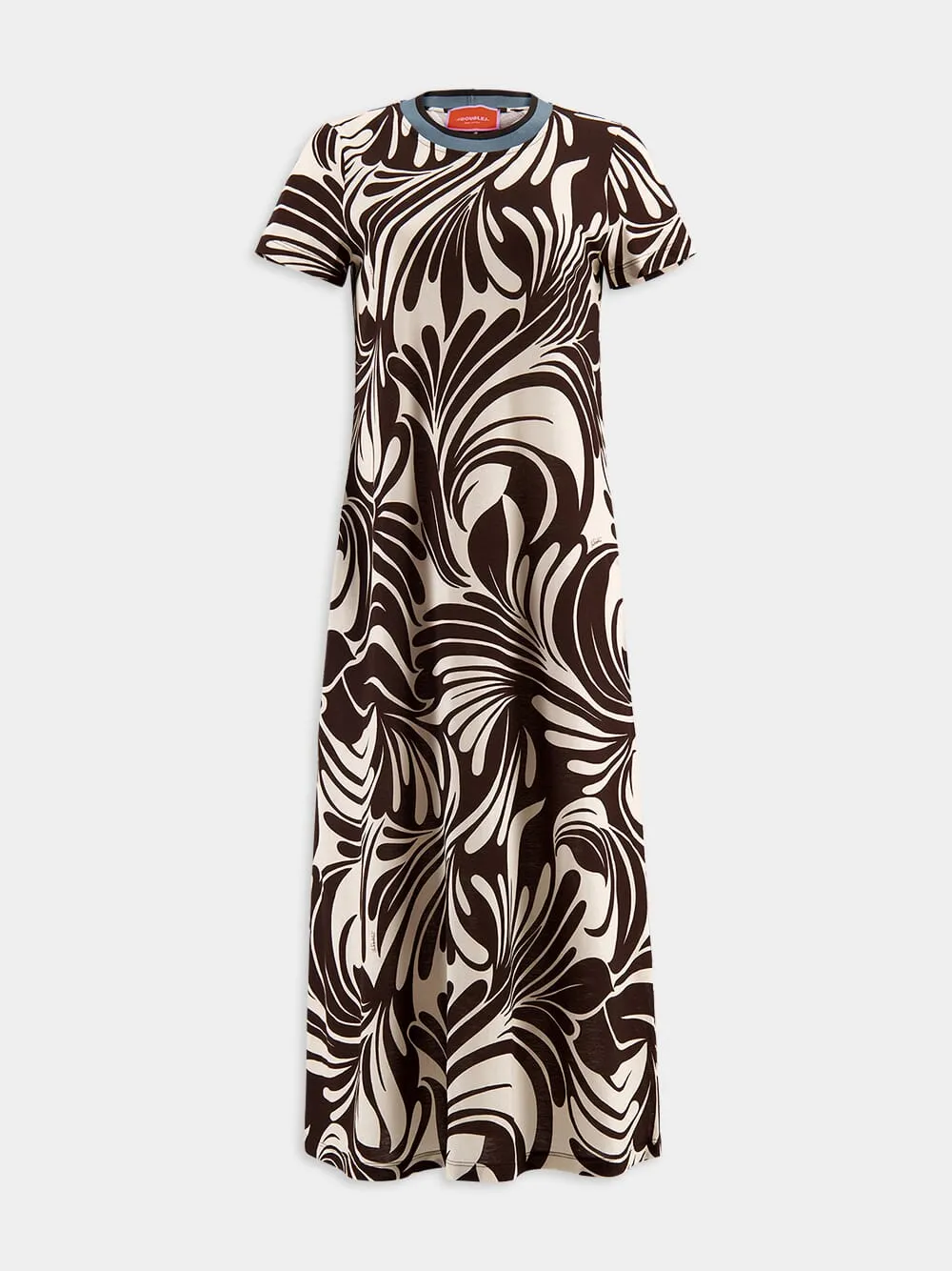 Watermarble Cotton Swing Dress