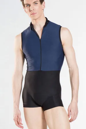 Wear Moi Men's Capri Sleeveless Zip Unitard