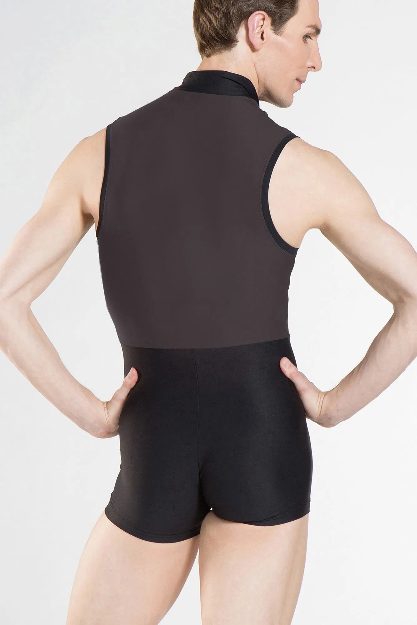Wear Moi Men's Capri Sleeveless Zip Unitard