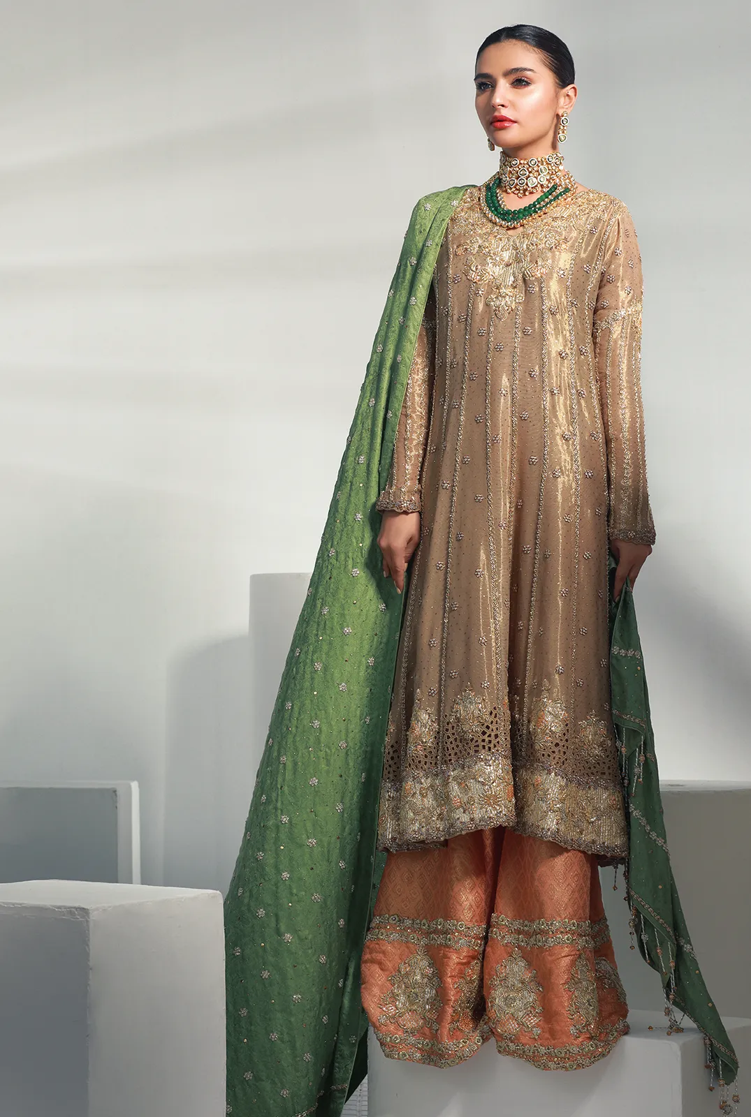 Wedding Party Gota Shirt With Trouser #Y6128