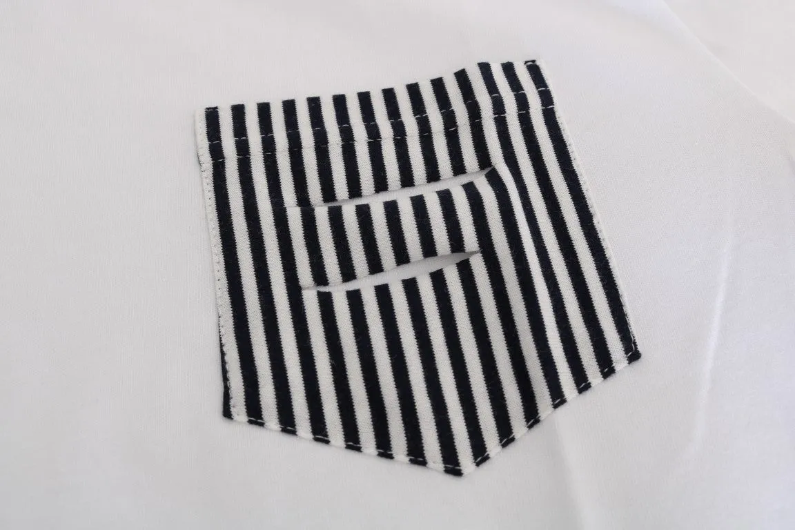 White Cotton Crewneck T-Shirt