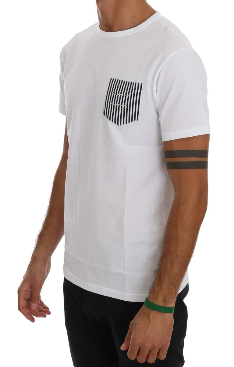 White Cotton Crewneck T-Shirt