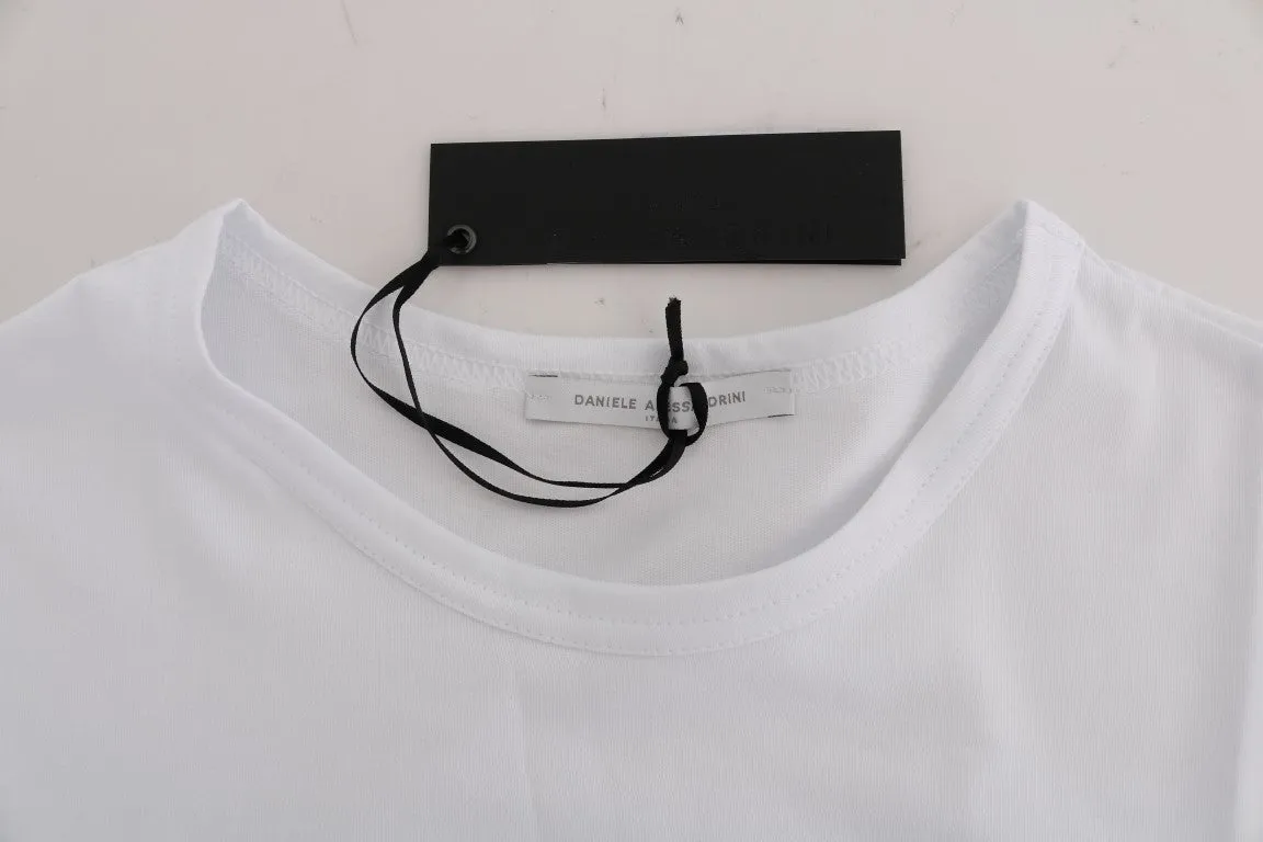 White Cotton Crewneck T-Shirt