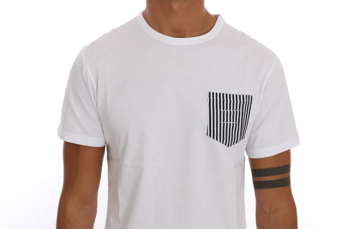 White Cotton Crewneck T-Shirt