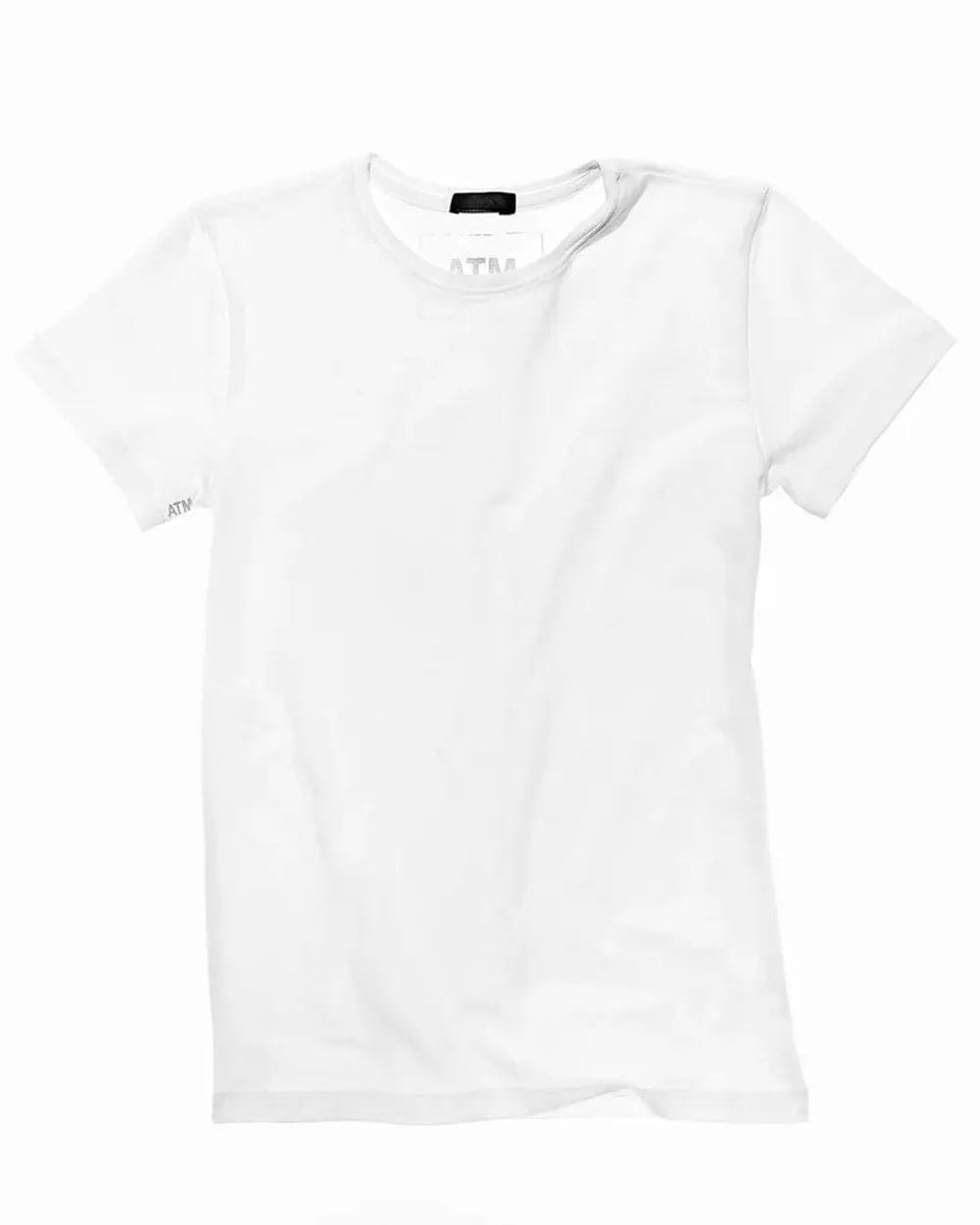 White Cotton Jersey Crewneck Tee