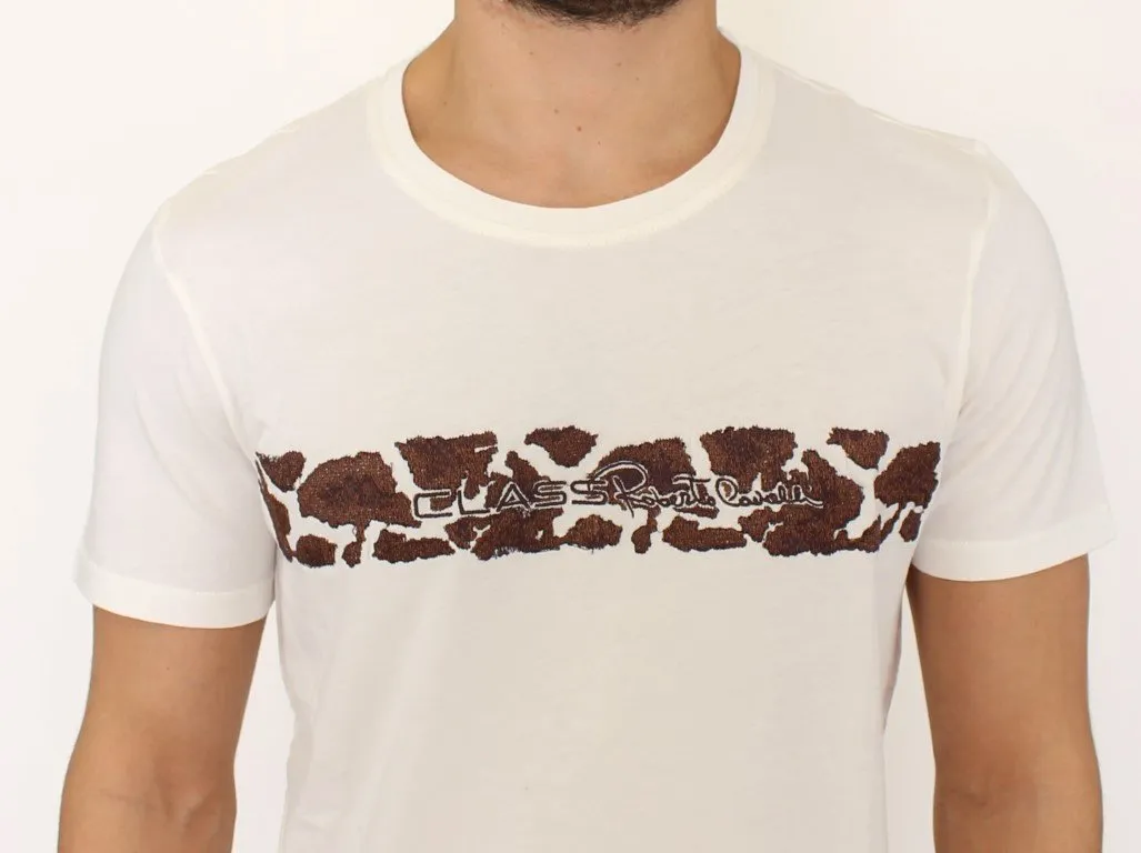 White crewneck cotton t-shirt