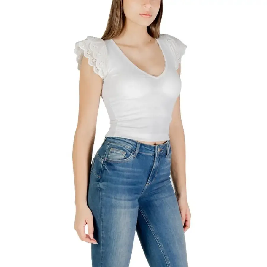 White Top and Blue Jeans for Women