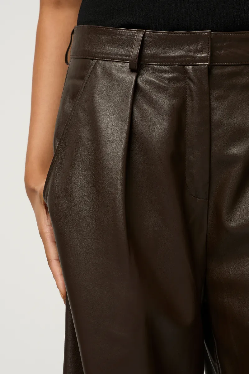 WIDE LEG LEATHER BOY PANT