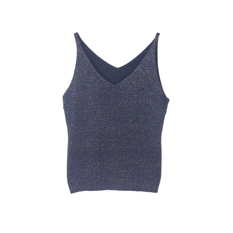 Women Fashion Knitting Vest Top Sleeveless V-Neck Blouse Casual Tank Tops