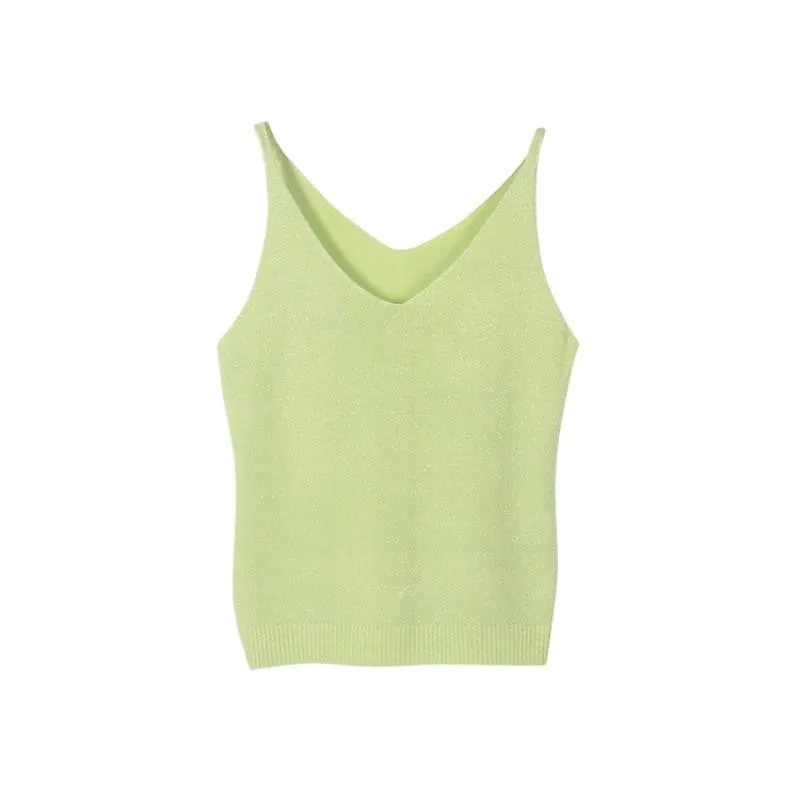 Women Fashion Knitting Vest Top Sleeveless V-Neck Blouse Casual Tank Tops
