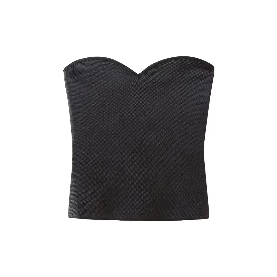 Women Fashion Solid Backless Zipper Sexy Tank Tops Woman Sleeveless Female Chic Corset Camis Streetwear