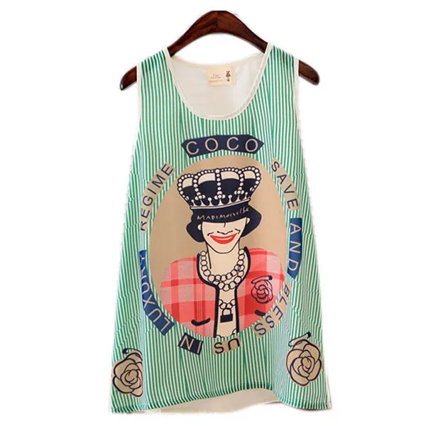 Women Girls Sleeveless Vest Tank Cami Tops Blouse Casual T-shirt