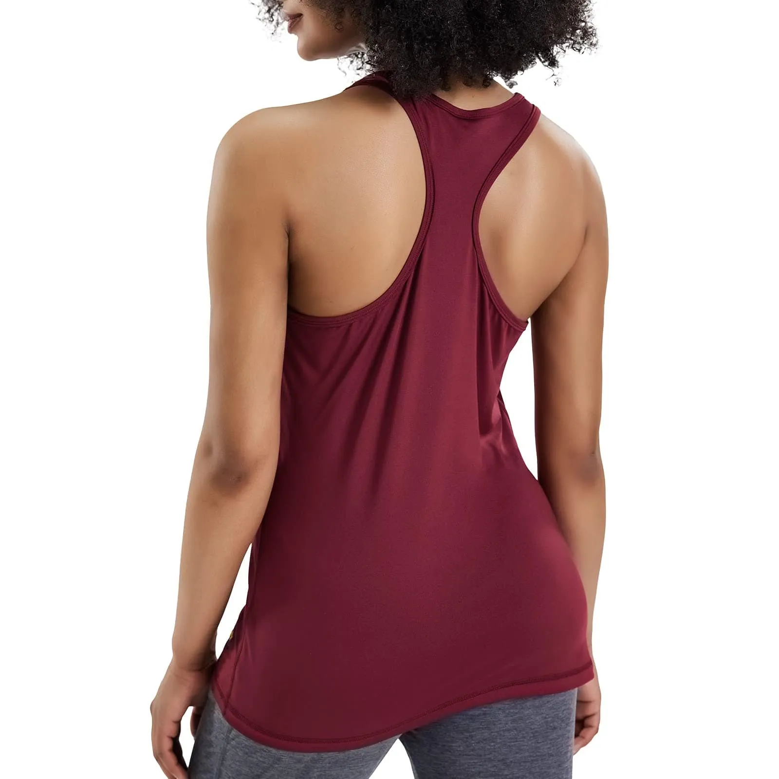 Women's Athletic Workout Racerback Tank Top Sleeveless Shirts