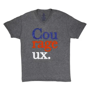 Women's - Cou-rage-eux Grey V-Neck T-Shirt