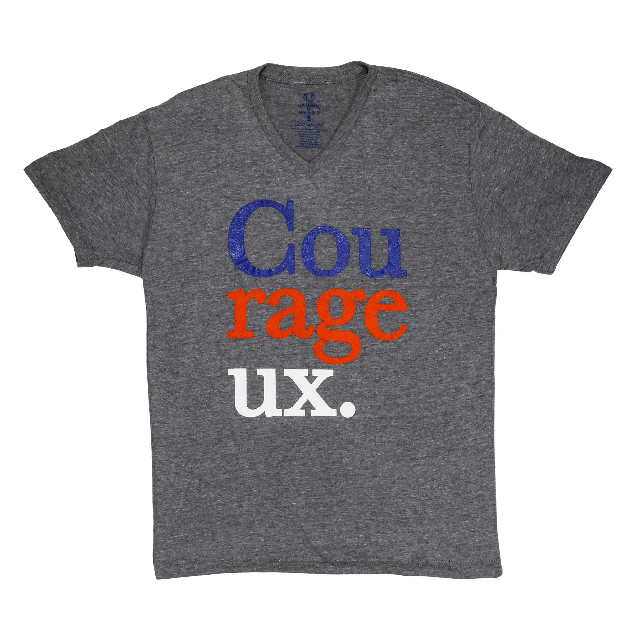 Women's - Cou-rage-eux Grey V-Neck T-Shirt