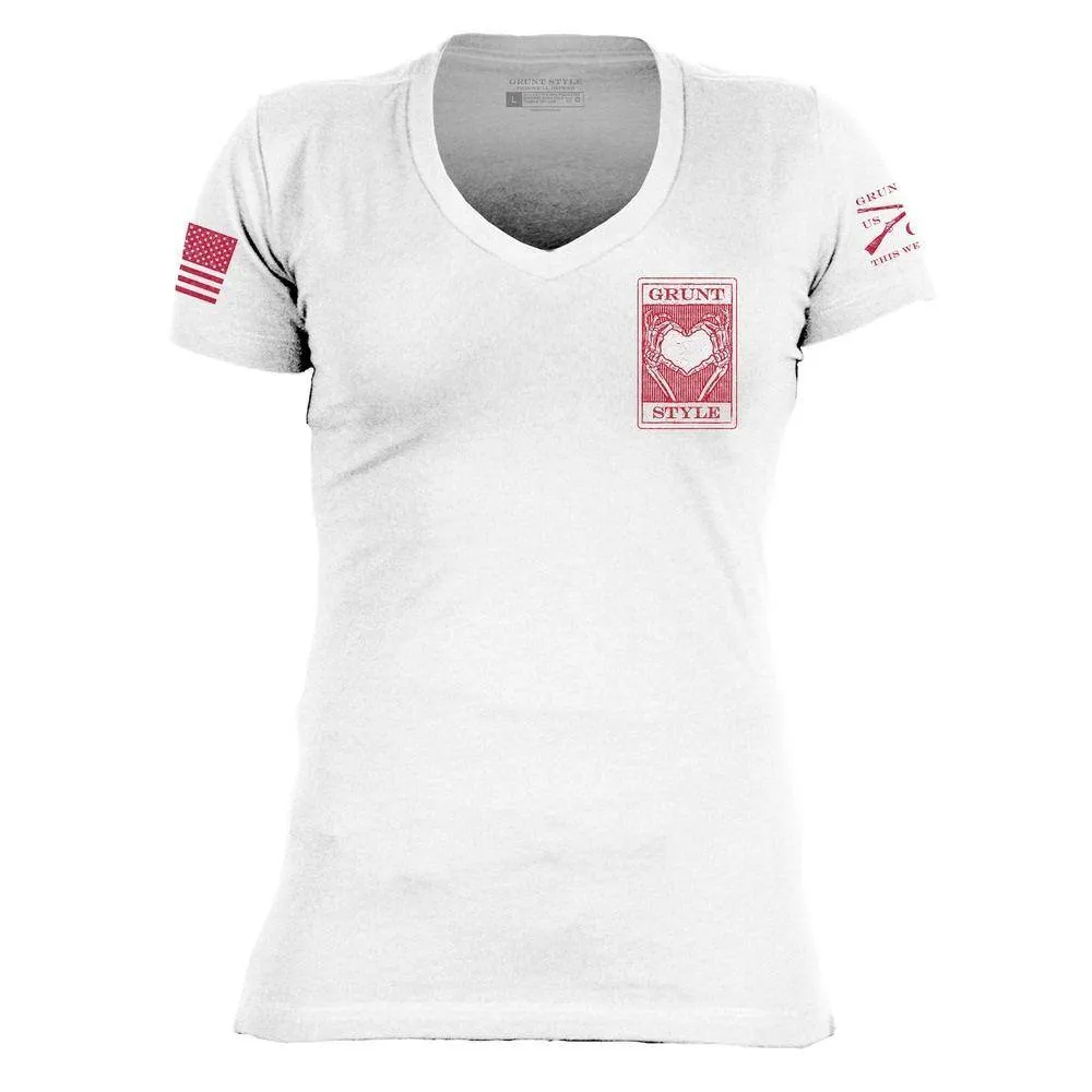 Women's Lover Tarot V-Neck - White