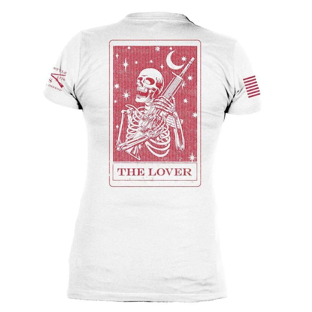 Women's Lover Tarot V-Neck - White