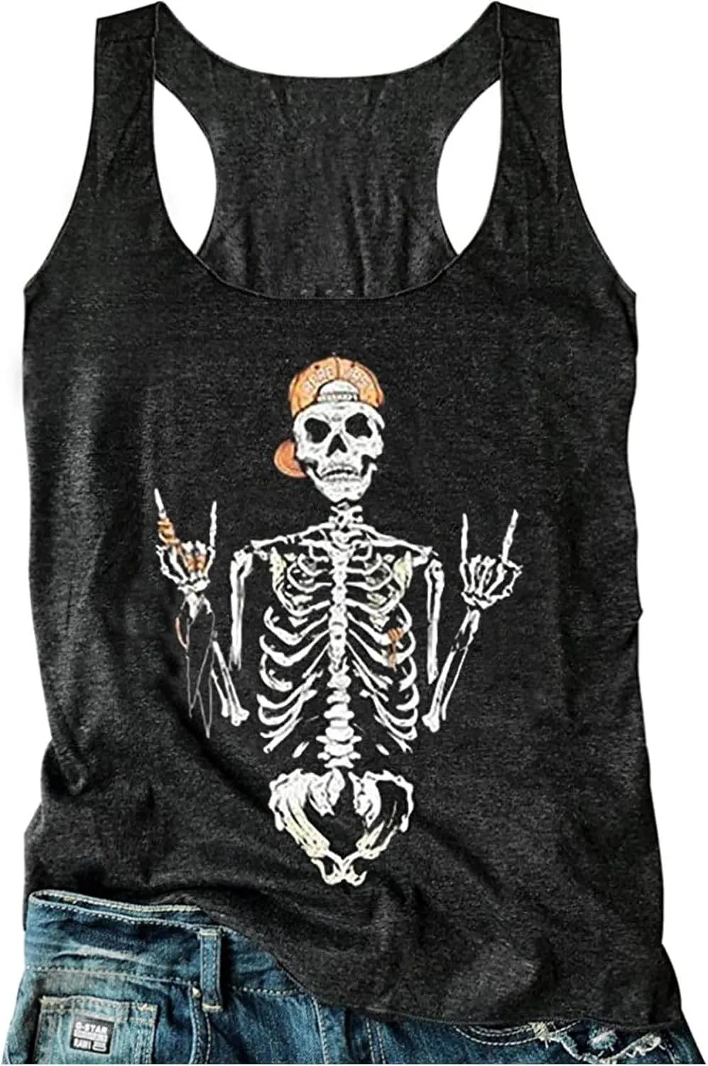 Womens Mandala Vintage Graphic Racerback Tank Tops Summer Casual Loose O-Neck Tanks Vest Vacation Classic-Fit Shirt Cami