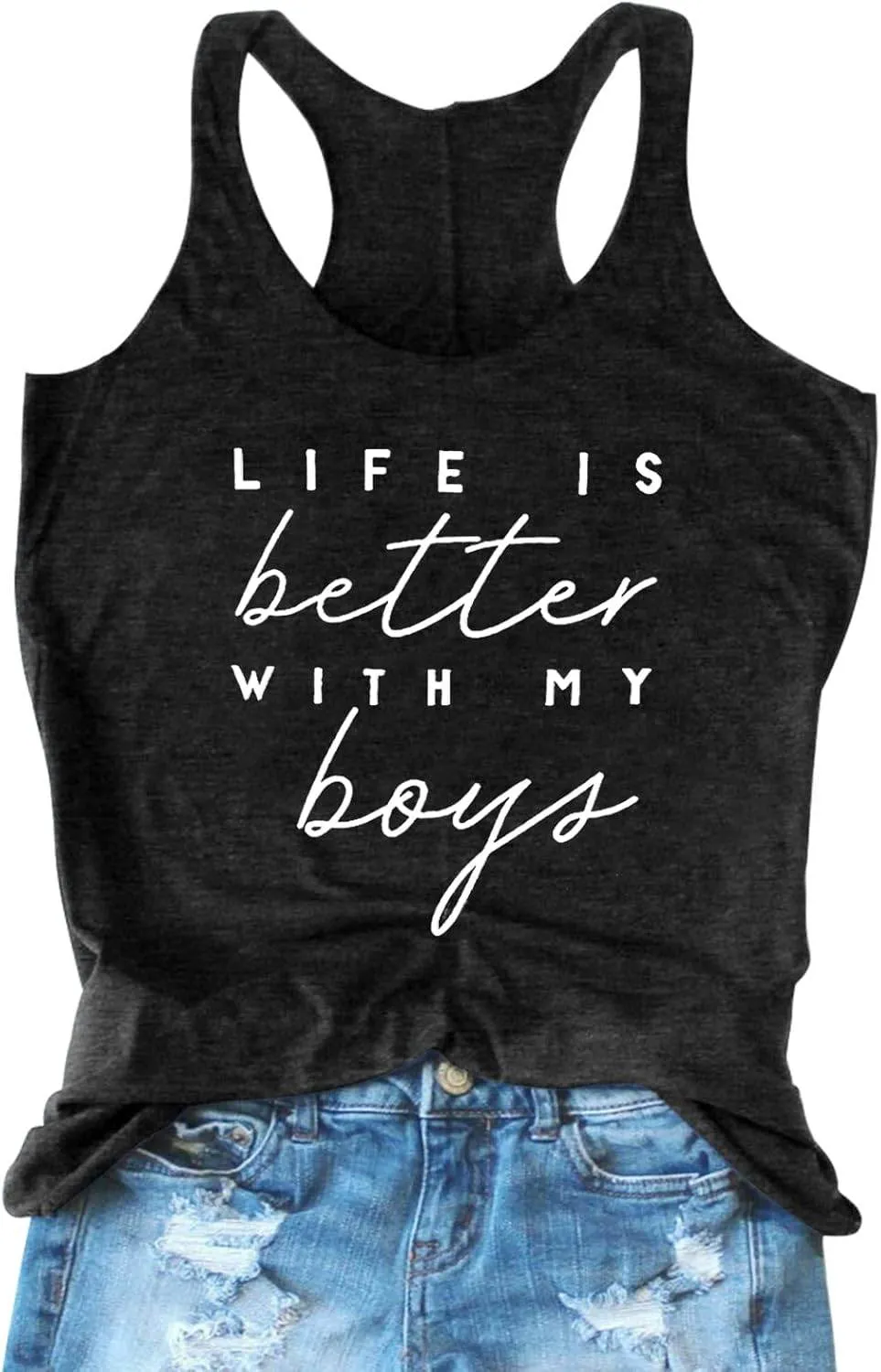 Womens Mandala Vintage Graphic Racerback Tank Tops Summer Casual Loose O-Neck Tanks Vest Vacation Classic-Fit Shirt Cami