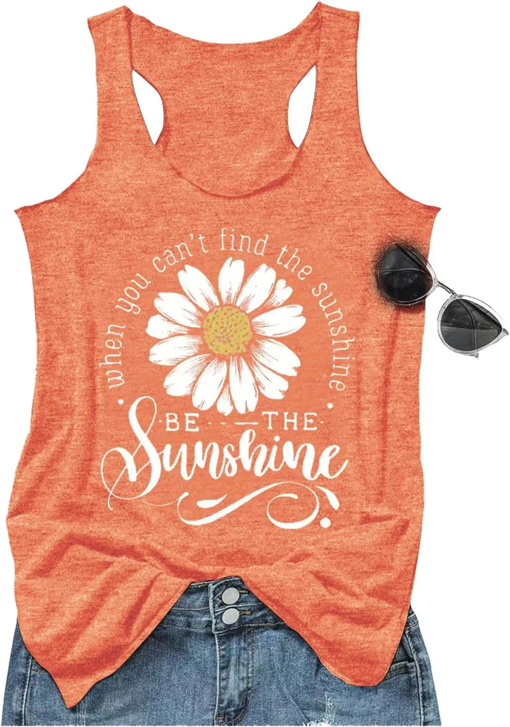 Womens Mandala Vintage Graphic Racerback Tank Tops Summer Casual Loose O-Neck Tanks Vest Vacation Classic-Fit Shirt Cami