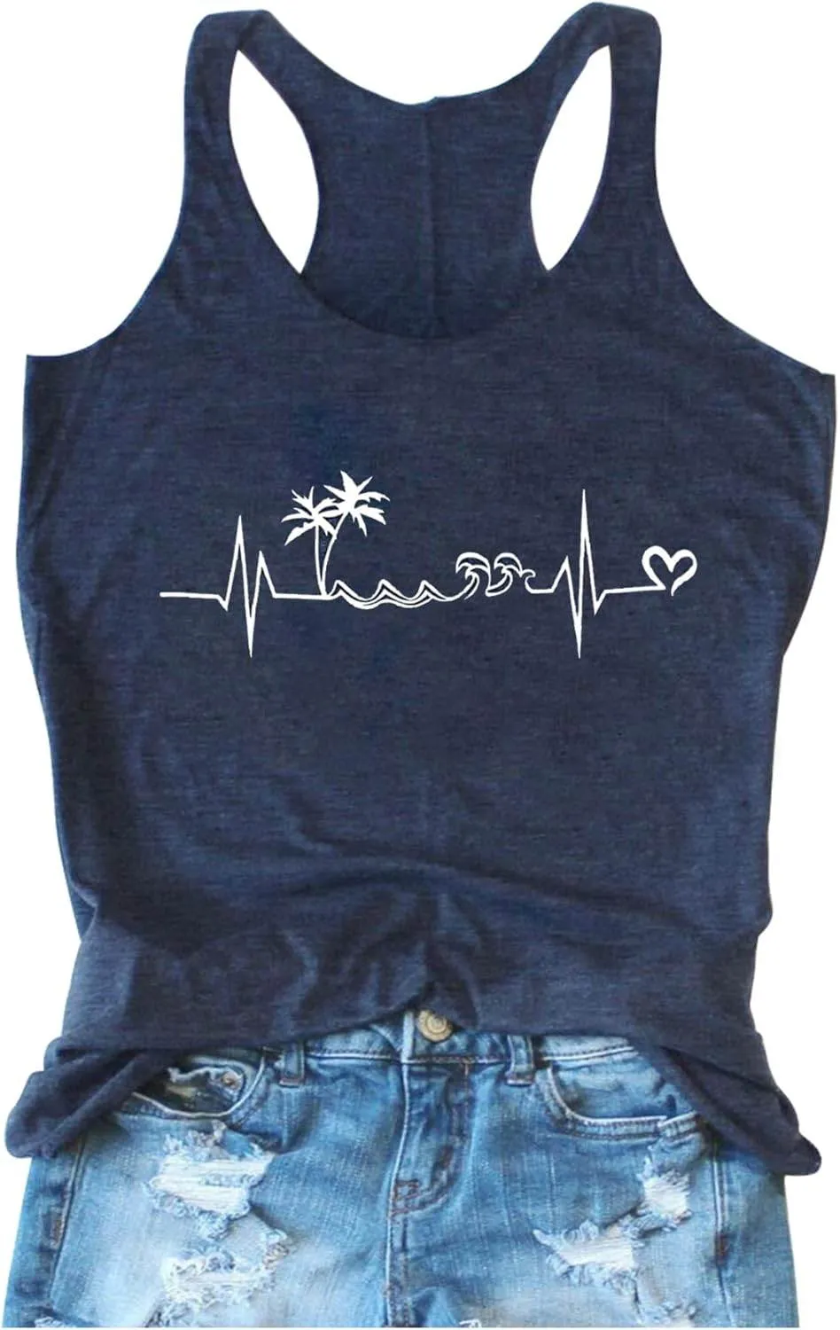 Womens Mandala Vintage Graphic Racerback Tank Tops Summer Casual Loose O-Neck Tanks Vest Vacation Classic-Fit Shirt Cami