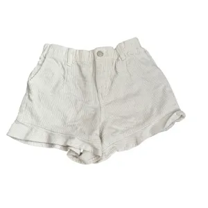 Women's Showpo Cream Corduroy Ruffle Hem Shorts