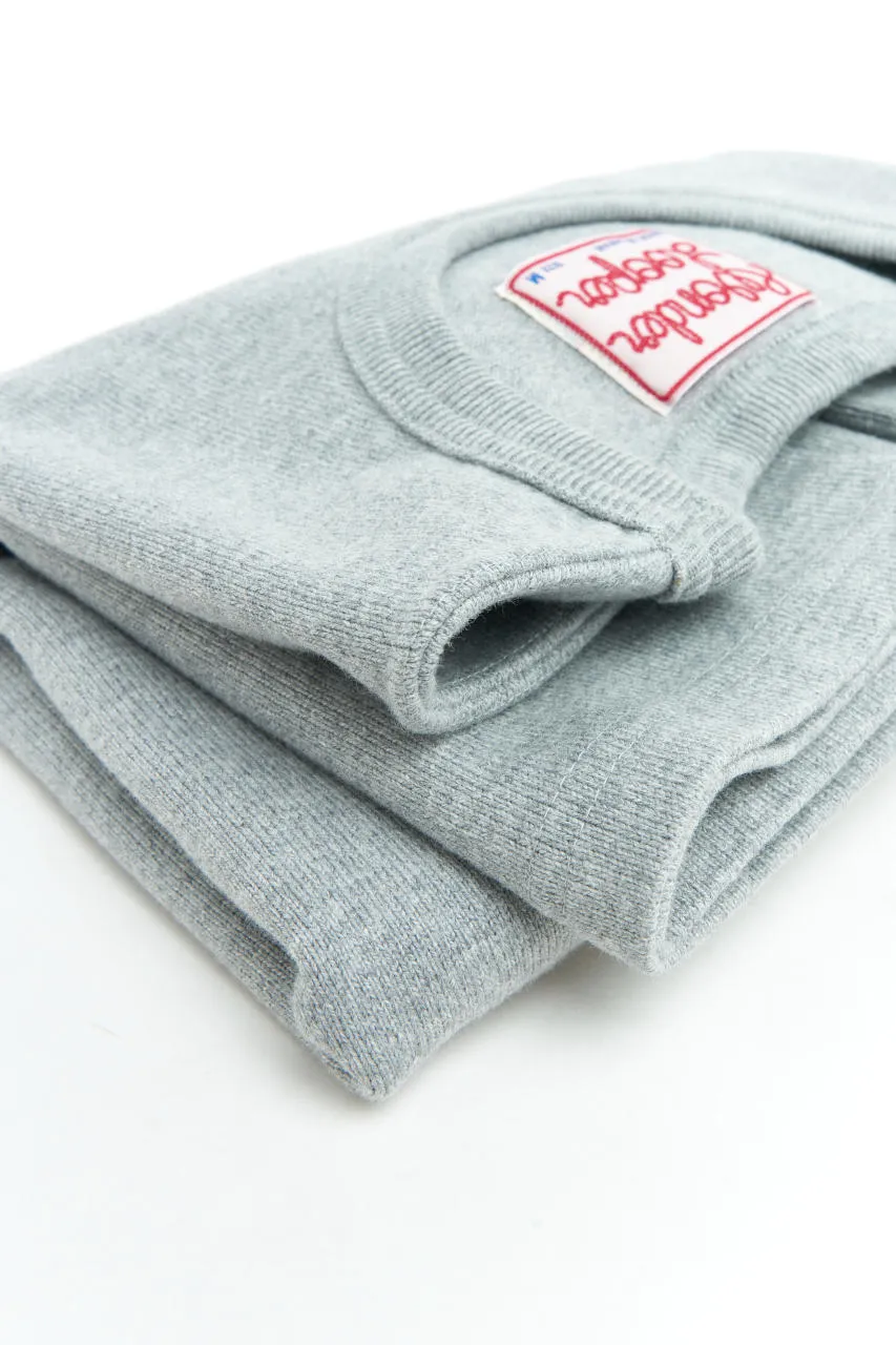 Wonder Looper T-Shirt Double Heavyweight Heather Grey