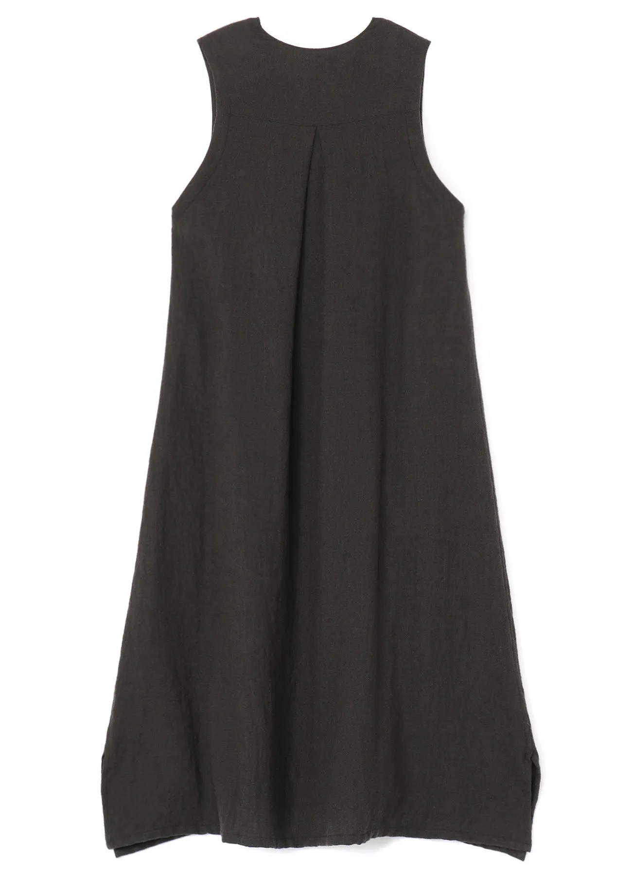 WOOL SLEEVELESS SHIRT DRESS