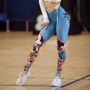 Workout High Waist Comic Leggings